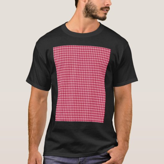 ビバマゼンタ小パタ千鳥格子のーン Tシャツ (正面)