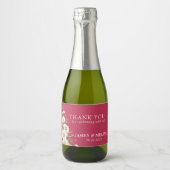 ビバマゼンタ&ホワイトデイジー結婚ズ スパークリングワインラベル (正面)