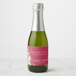 ビバマゼンタ&ホワイトデイジー結婚ズ スパークリングワインラベル