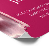 ビバマゼンタ, ミニマルな日付瓶のブライダルシャワー ポスター (角)