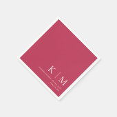 ビバマゼンダ結婚と白 –  スタンダードカクテルナプキン (角)