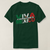 ビバメキシコカバロネメキシコ独立メキシコ Tシャツ (デザイン正面)
