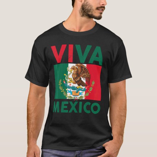 ビバメキシコヒスパニックメキシコ国旗のプライド女性キッズ Tシャツ (正面)