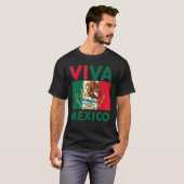ビバメキシコヒスパニックメキシコ国旗のプライド女性キッズ Tシャツ (正面フル)