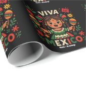 ビバメキシコメキシコ女子インディペンデンスデイウィメンズ ラッピングペーパー (ロールコーナー)