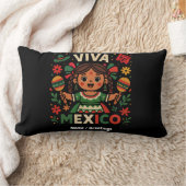 ビバメキシコメキシコ女子インディペンデンスデイウィメンズ ランバークッション (ブランケット)