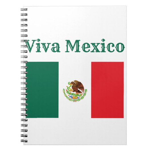 ビバメキシコ国旗 ノートブック (正面)