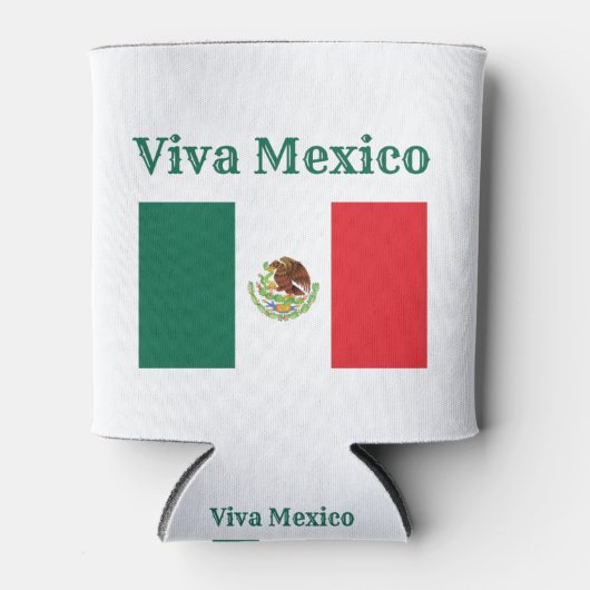 ビバメキシコ国旗 缶クーラー (正面)