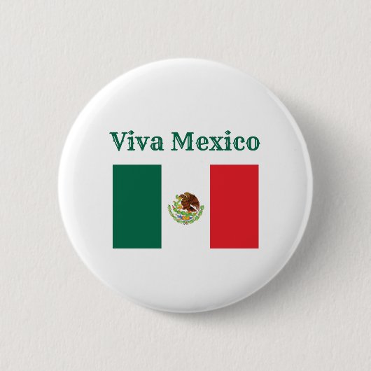 ビバメキシコ国旗 缶バッジ (正面)