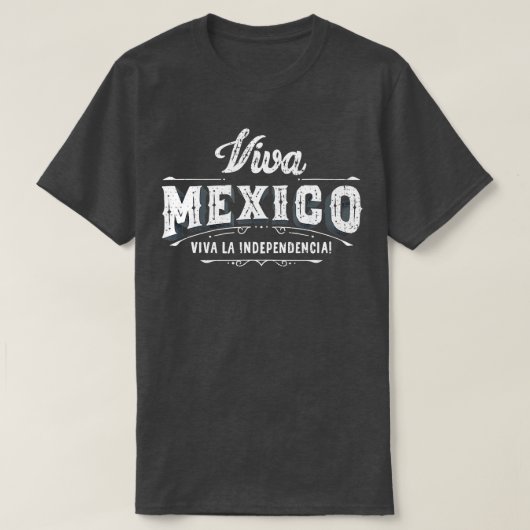 ビバメキシコ9月16日メキシコ独立記念日 Tシャツ (デザイン正面)