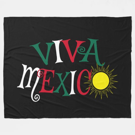 ビバメキシコ フリースブランケット (正面(横))