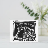 ビバメキシコ – メキシコの「死の日」 ポストカード (スタンド正面)