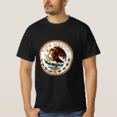 ビバメキシコ（メキシコ国旗からイーグル） Tシャツ (正面)