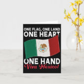 ビバメキシコ – メキシコ国旗メキシコ独立記念日 カード (黄色い花)