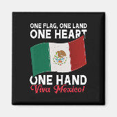 ビバメキシコ – メキシコ国旗メキシコ独立記念日 マグネット (正面)