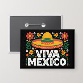 ビバメキシコ 缶バッジ (正面/裏面)