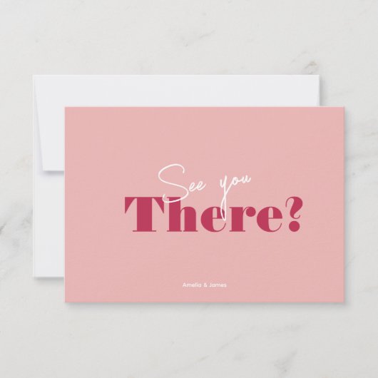 ビバモダンマはっきりしたゼンタミニマル結婚リスト 出欠カード (正面)