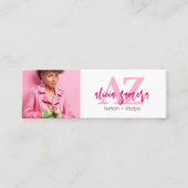 ビバモダンマゼンタシックはっきりしたスタイリッシュカスタム スキニー名刺 (正面)