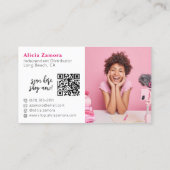 ビバモダンマゼンタシックはっきりしたスタイリッシュカスタム 名刺 (裏面)