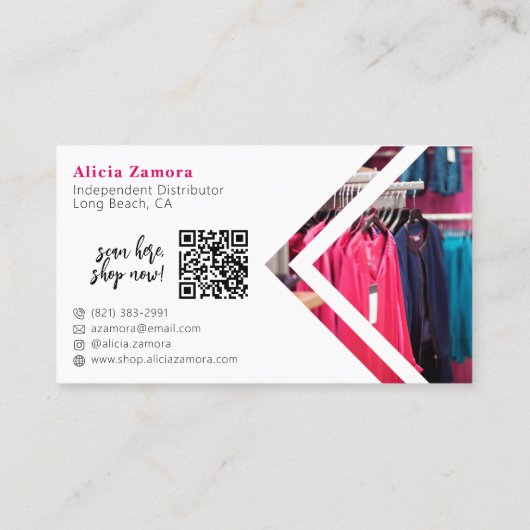 ビバモダンマゼンタシックはっきりしたスタイリッシュカスタム 名刺 (裏面)