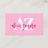 ビバモダンマゼンタシックはっきりしたスタイリッシュカスタム 名刺 (正面)