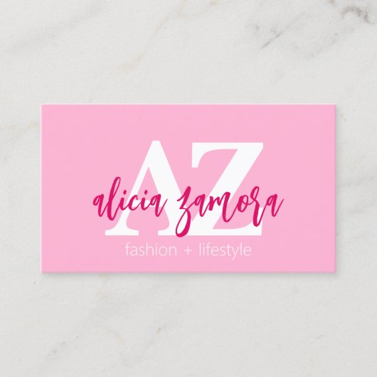 ビバモダンマゼンタシックはっきりしたスタイリッシュカスタム 名刺 (正面)