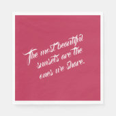 ビバモダンマゼンタビューティフルサンセット引用文 スタンダードランチョンナプキン (正面)