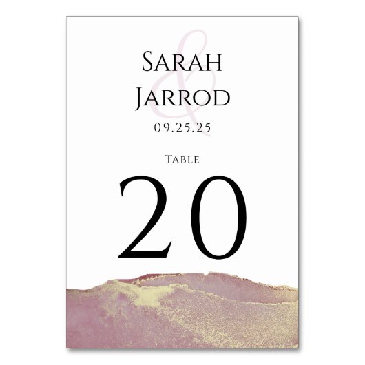 ビバモダンマゼンタ結婚ーズ テーブルナンバー (正面)