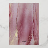 ビバモダンマ結婚ゼンタ金ゴールド 箔招待状 (裏面)