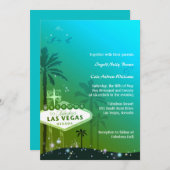 ビバラスベガスシアンブルー結婚ズ 招待状 (正面/裏面)