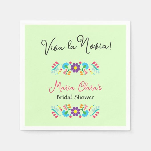ビバラノビアメキシカンデスペディダバッシュブライダルシャワー スタンダードカクテルナプキン (正面)