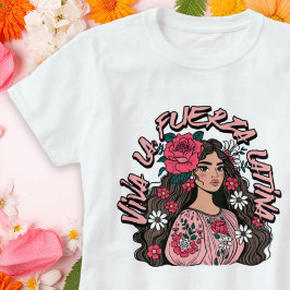 ビバラフエルザラテンアメリカ系女性ボホフローラ女性 Tシャツ