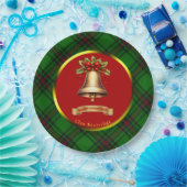 ビバリッジタータンチェックパーソナライズされたクリスマス ペーパープレート (パーティー)