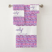 ビバリーの名前意味ハート文字Bタオル バスタオルセット (インサイチュ)