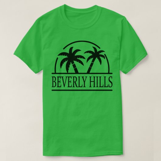 ビバリーヒルズカリフォルニアパームツリーズ Tシャツ (デザイン正面)