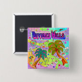 ビバリーヒルズバケーションターゲットボタン 缶バッジ (正面&裏面)