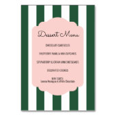 ビバリーヒルズピンク&グリーンデザートメニューサイン テーブルナンバー (裏面)