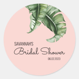 ビバリーヒルズピンク&グリーンブライダルシャワー ラウンドシール