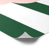 ビバリーヒルズピンク&グリーンベビーシャワーウェルカム ポスター (角)