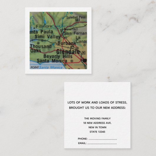 ビバリーヒルズ引っ越しましたニューアドレスカード エンクロージャーカード (正面/裏面)
