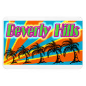 ビバリーヒルズ5パームツリーズマグネット マグネット (横)