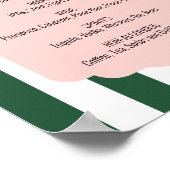 ビバリーヒルズ ピンク & グリーン ドリンク メニュー ポスター (角)