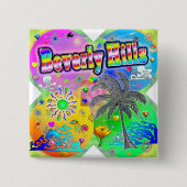 ビバリーヒルズQuadroシーズンボタン 缶バッジ (正面)