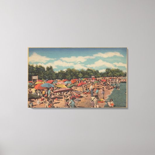 ビバリービーチ, MD – 日光浴シーン キャンバスプリント (正面)
