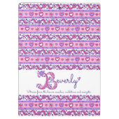 ビバリー名とはハート文字Bクリップボード クリップボード (裏面)