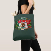 ビバ・メキシコ愛国タイポグラフィTシャツ | メキシコ製 トートバッグ (クローズアップ)