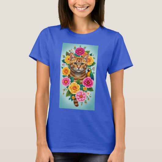 ビバ・ラ・ビダ トラ猫 Tシャツ (正面)
