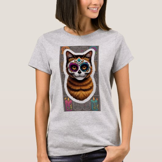 ビバ・ラ・ビダ トラ猫 Tシャツ (正面)