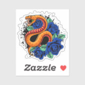 ビパーとブルーのバラ シール (シート)