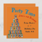 ビパーソナライズされたアタワーカード 招待状 (正面/裏面)